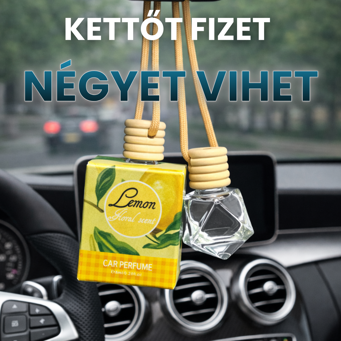 Citromos autóillatosító