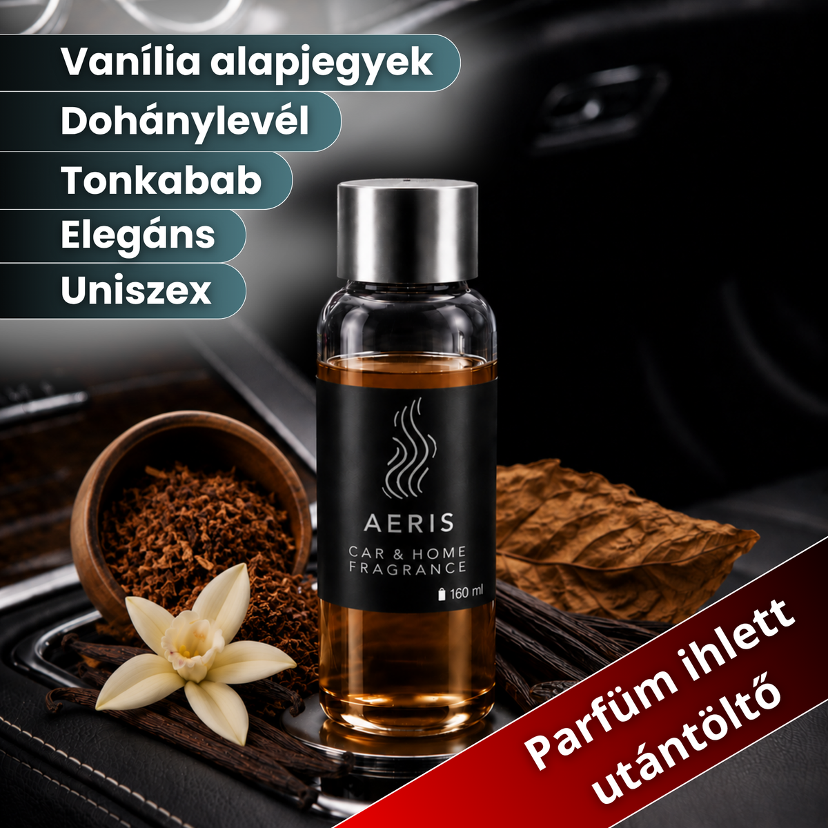 Aeris Prémium Autóillatosító Utántöltő Tobacco Vanille